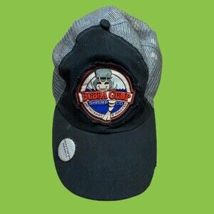 Bubba Gump Shrimp Co Mesh Trucker Hat Cap One Size Fits All Gray Black